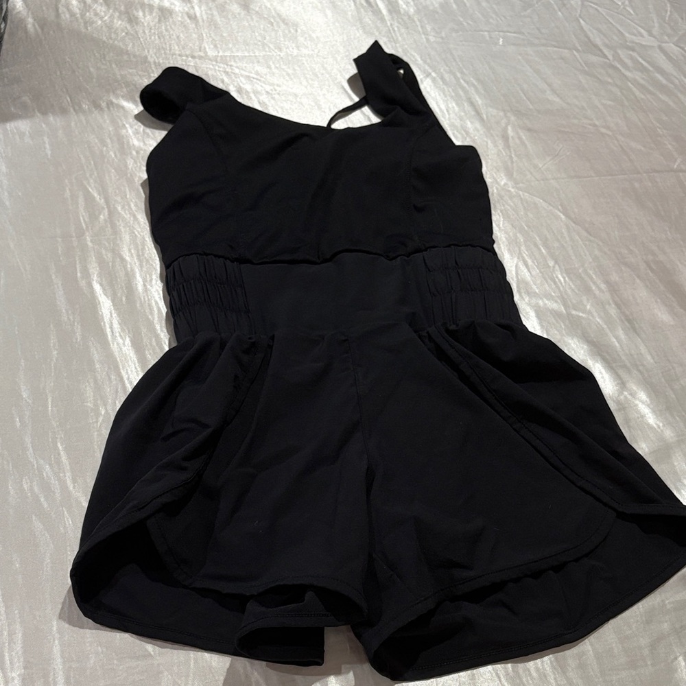 Black Athletic Romper